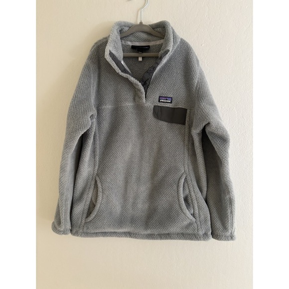 Patagonia Other - Patagonia Fleece‎ Jacket Kids Re-Tool Snap-T Gray Sz L 12 Cozy Lounge Comfy